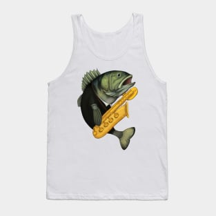 Largemouth Bass Baritone Saxophone Tank Top